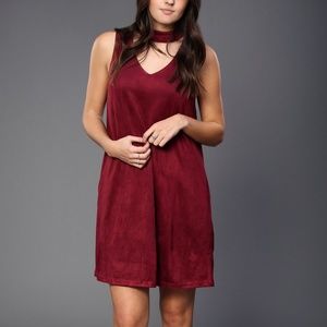 Faux Suede Dress